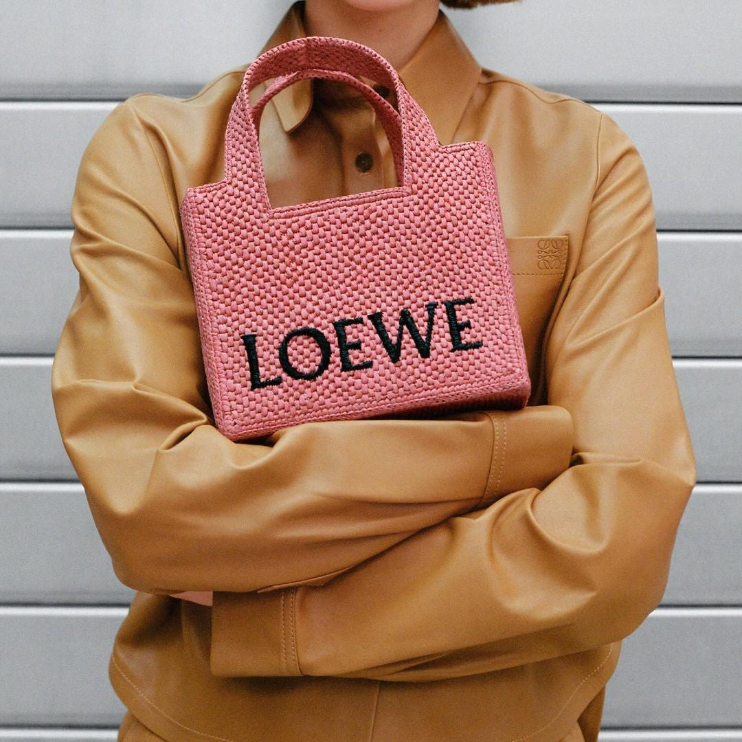 Loewe Old Rose Leather Goya Chain Shoulder Bag Loewe