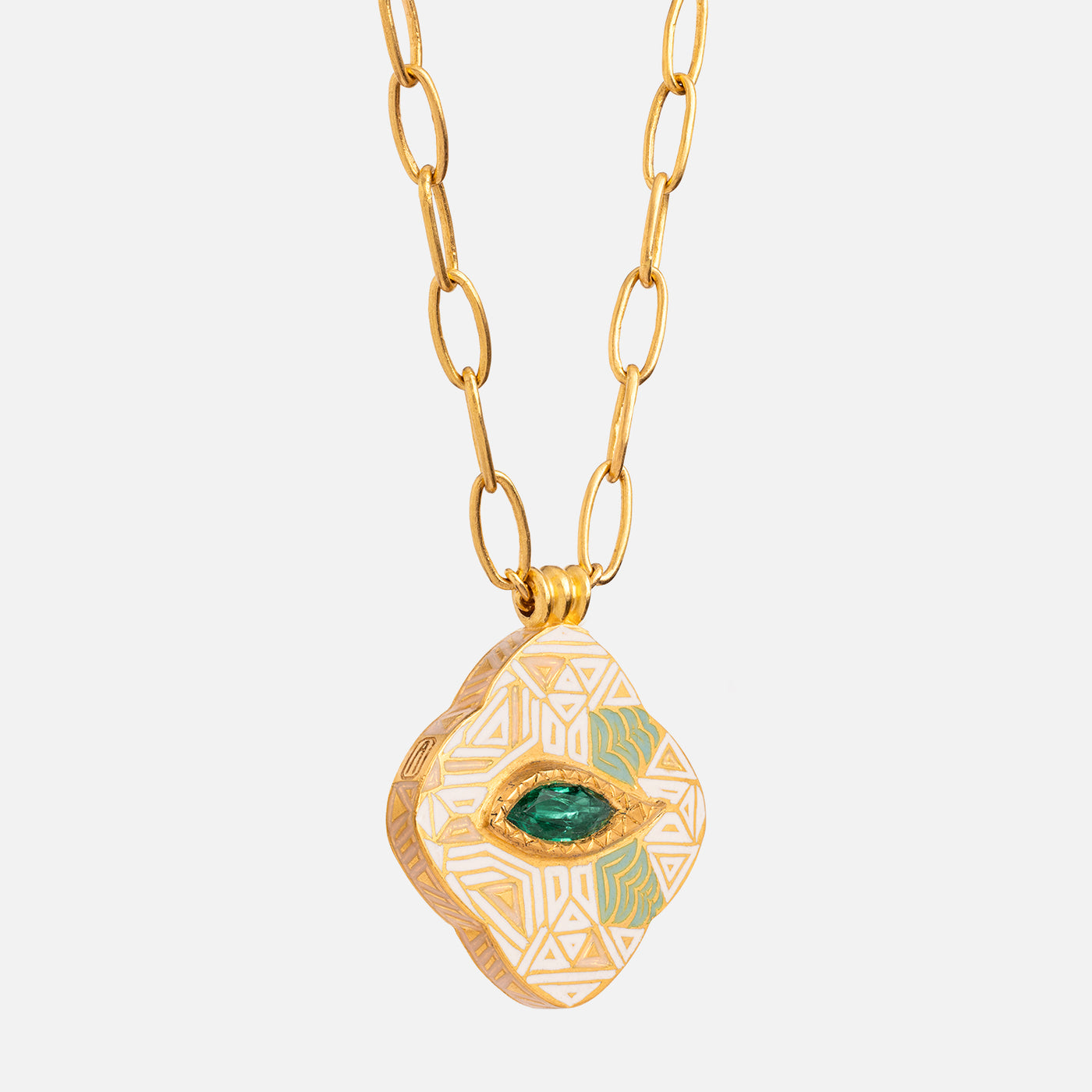 Eye of Aztec Clover Necklace