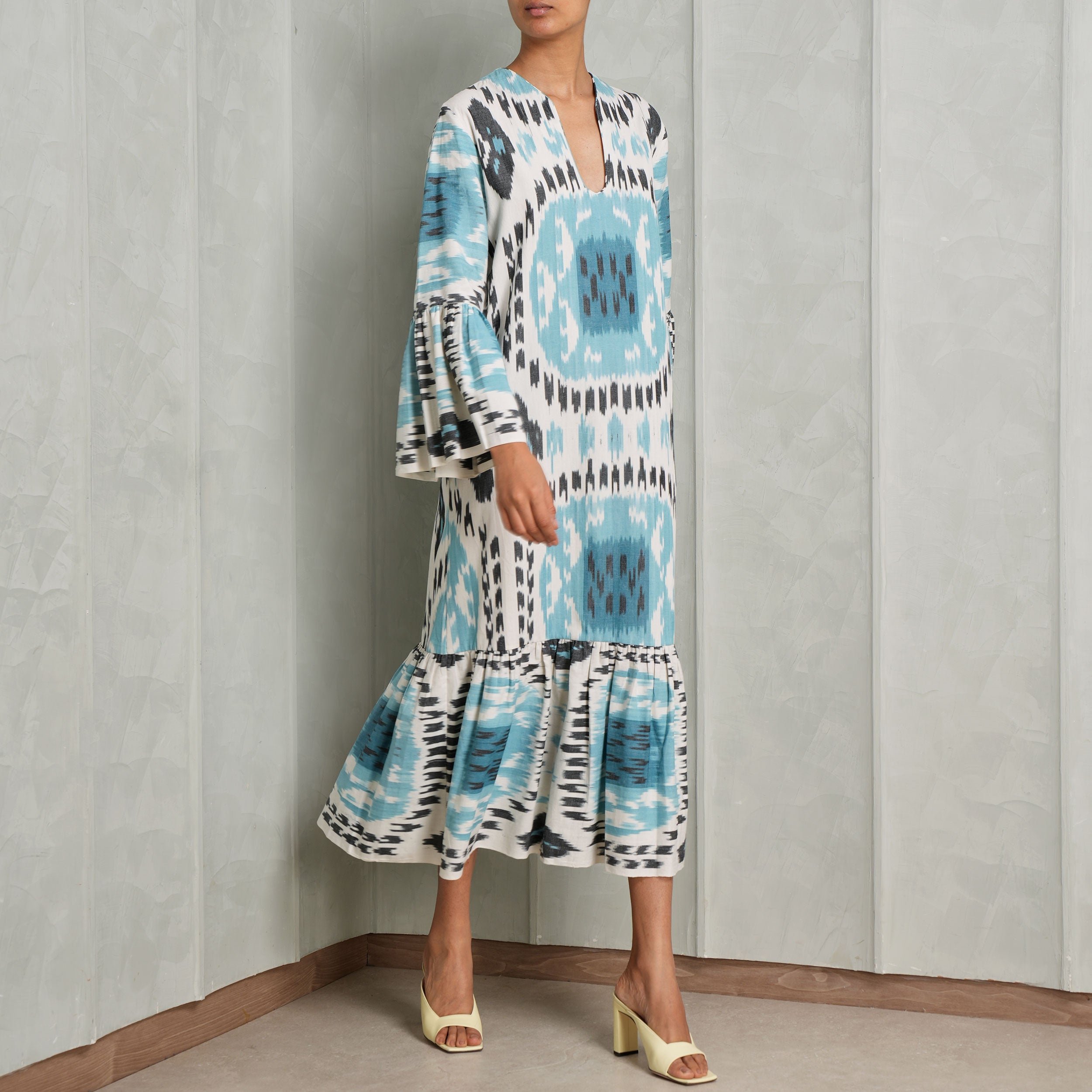 Viento Dress | Zig Zag Navy Blue