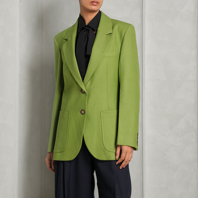 VICTORIA BECKHAM green patch pocket jacket