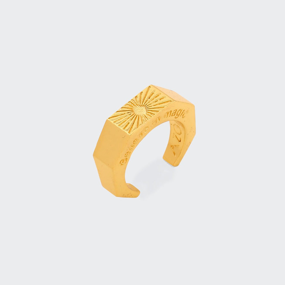 AZGA 22kt gold plated ring