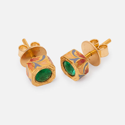 Emerald Ashta Studs