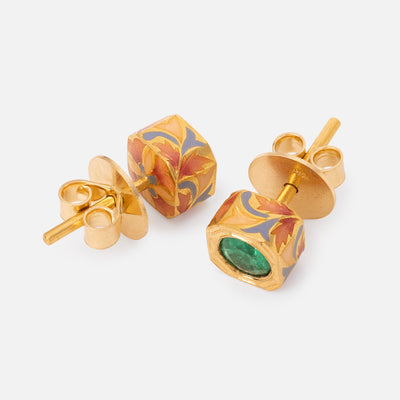 Emerald Ashta Studs