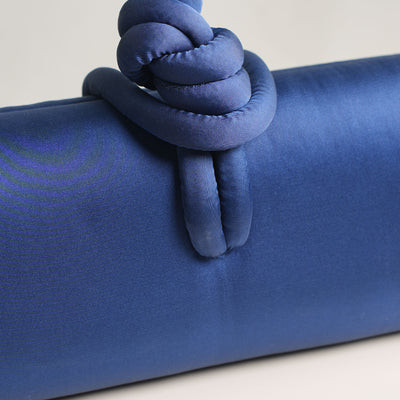 Ahikoza Amina Clutch satin blue