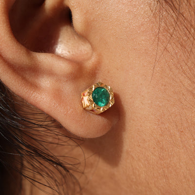 Emerald Kashta Studs