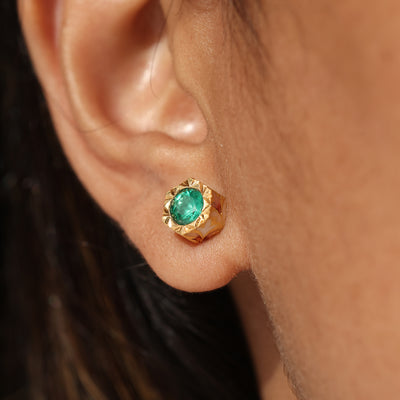 Emerald Kashta Studs