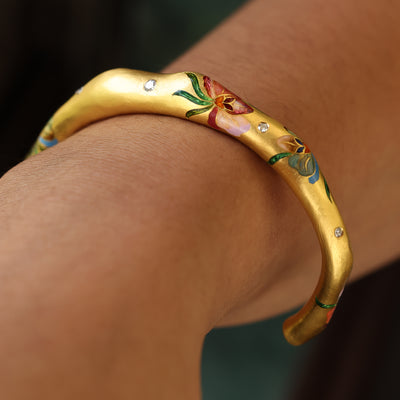 Orchid Cuff Bracelet