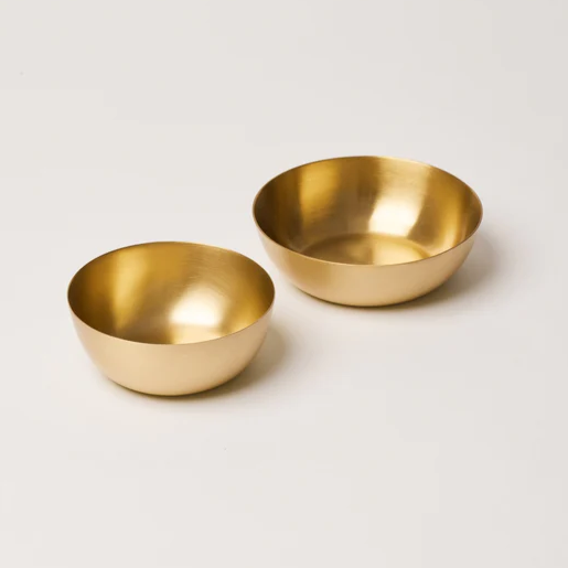 FLECK Set of Heirloom Brass Bowls