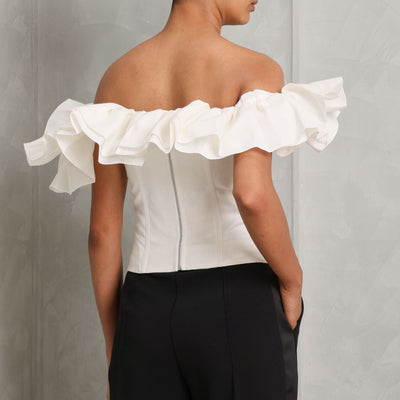 Rosie Corsets Ruffled Corset Top linen