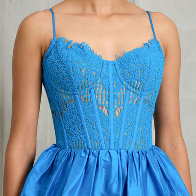 Rosie Corsets Peplum Bustier Top blue strapped summerwear stylish