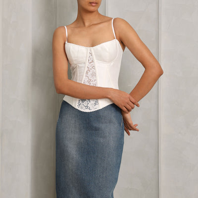 Chloe Dual Bustier Top straplped white fashion