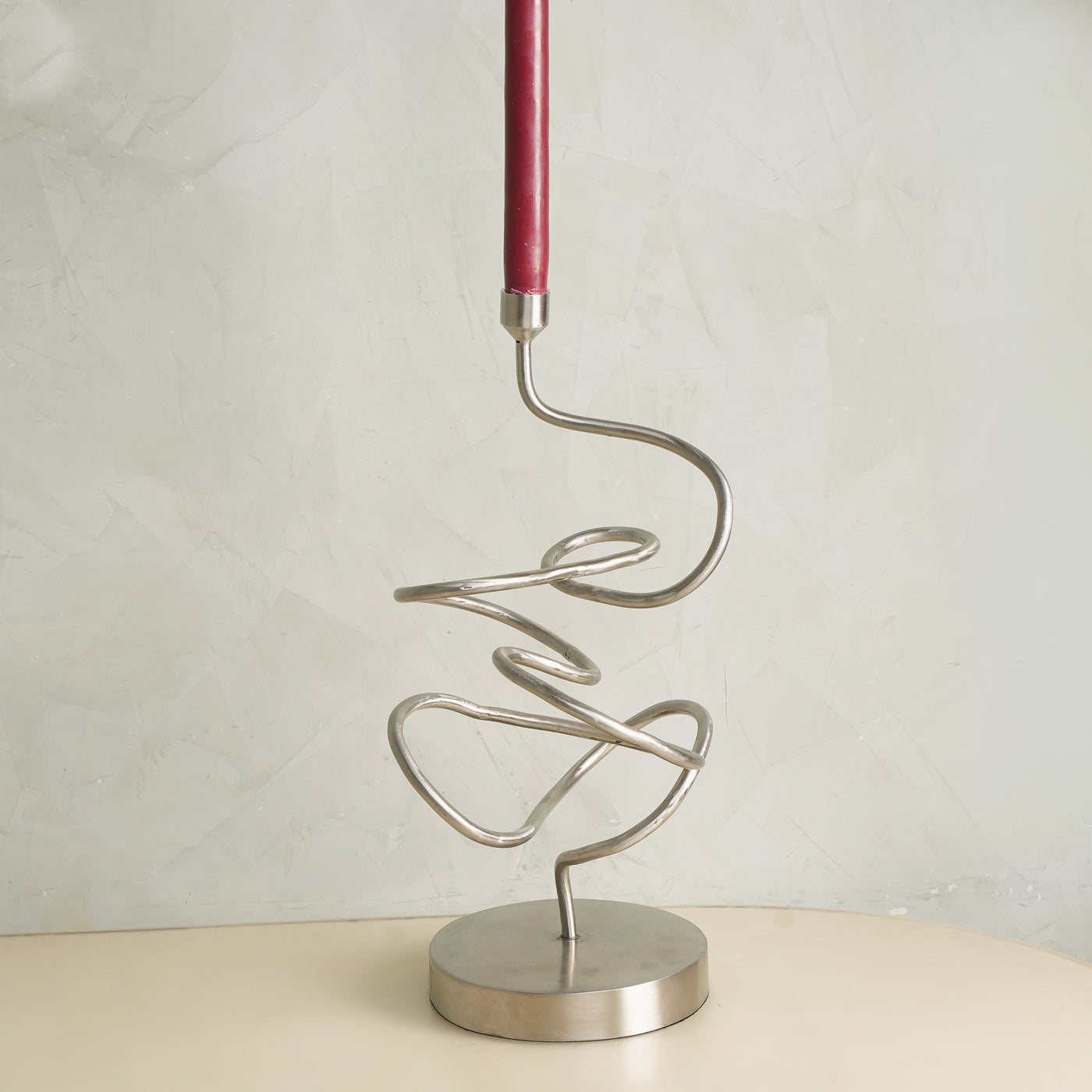 3D Silver Candle Stand