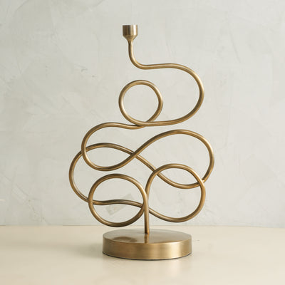 3D Gold Squiggle Candle Stand