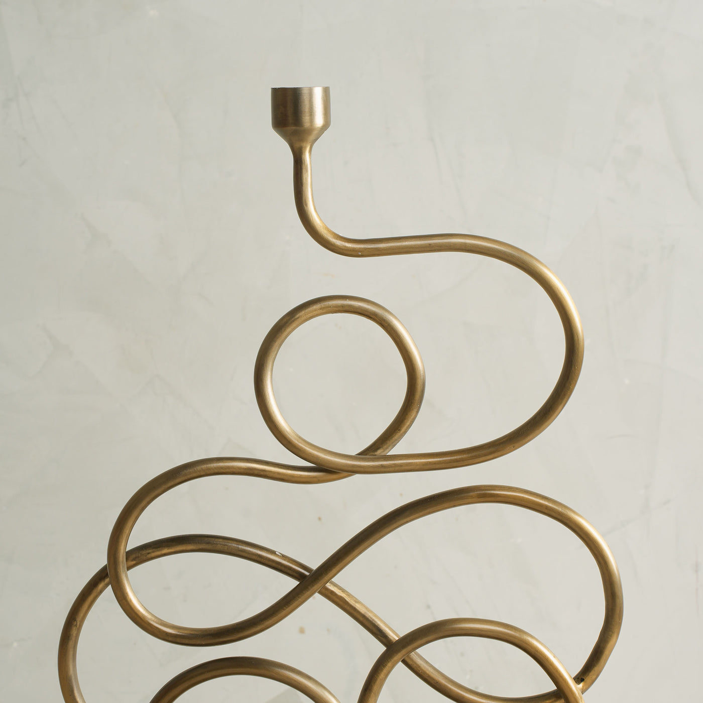 3D Gold Squiggle Candle Stand