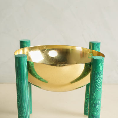 Green Resin Quad Stand Bowl
