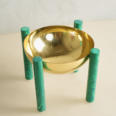 Green Resin Quad Stand Bowl