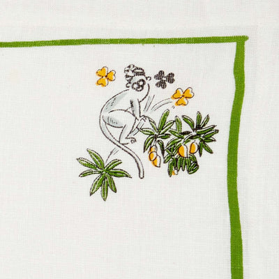 Art-chives Monkey on a Mango Tree Cocktail Napkin