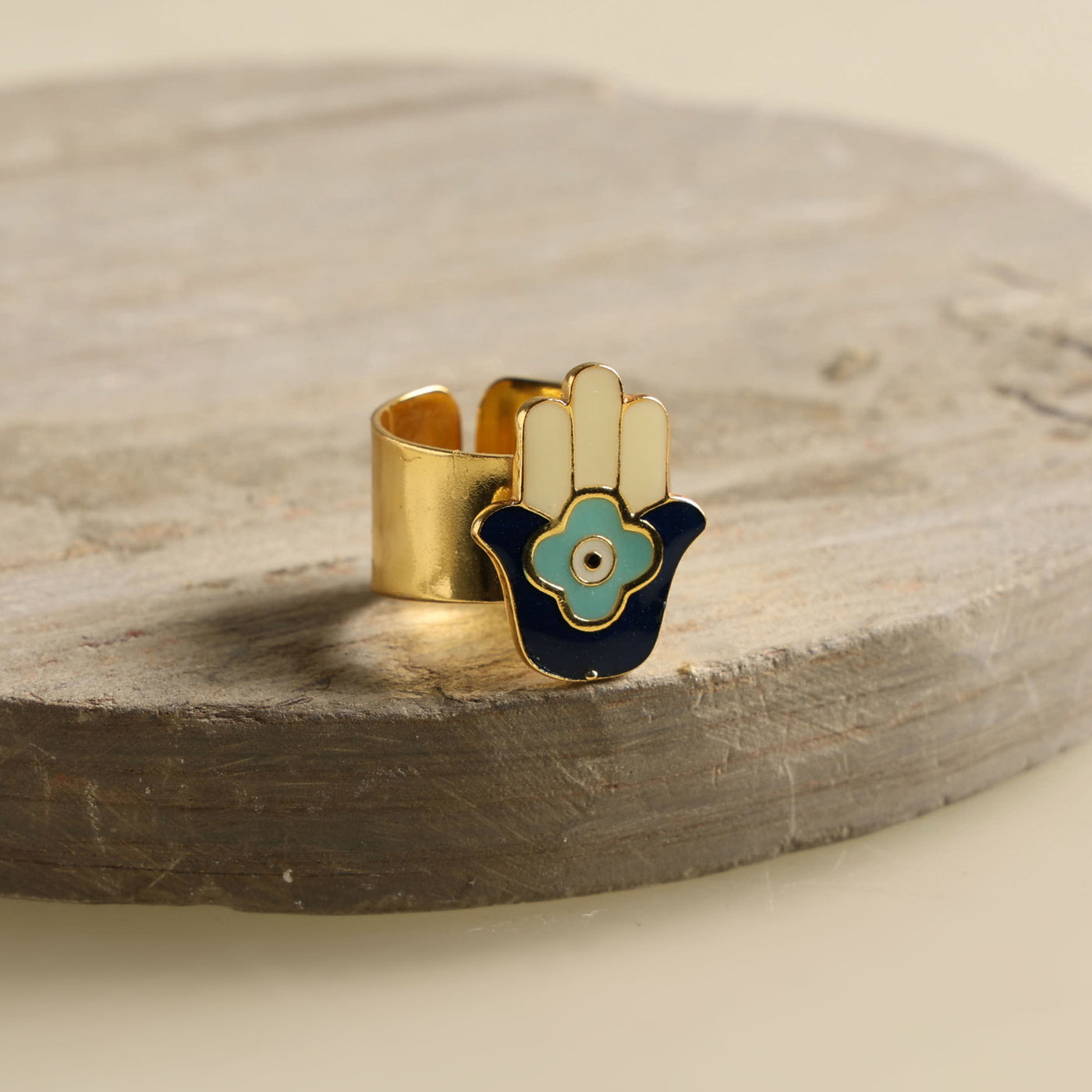 Azga Hamsa Hand Ring