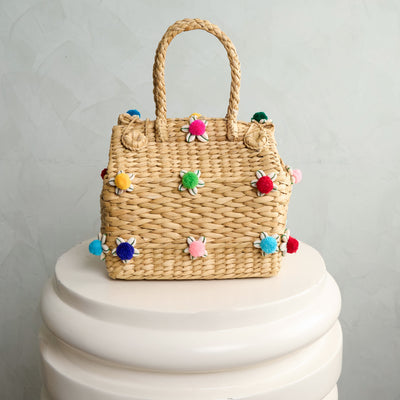 Hand Embellished Basket Bag