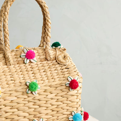 Hand Embellished Basket Bag