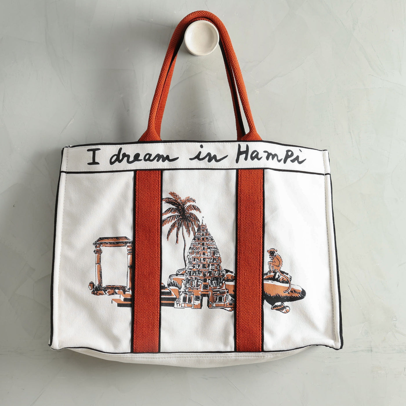 Art-chives Hampi Tote Red Canvas