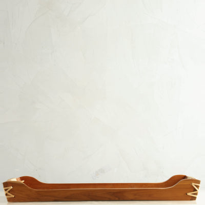 HEIRLOOM NAGA teak tray premium teak wood and bamboo blend of tradition and modern design 