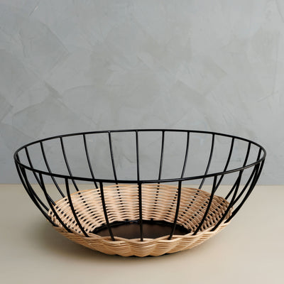 FLECK Centrepiece Natural Rattan Basket