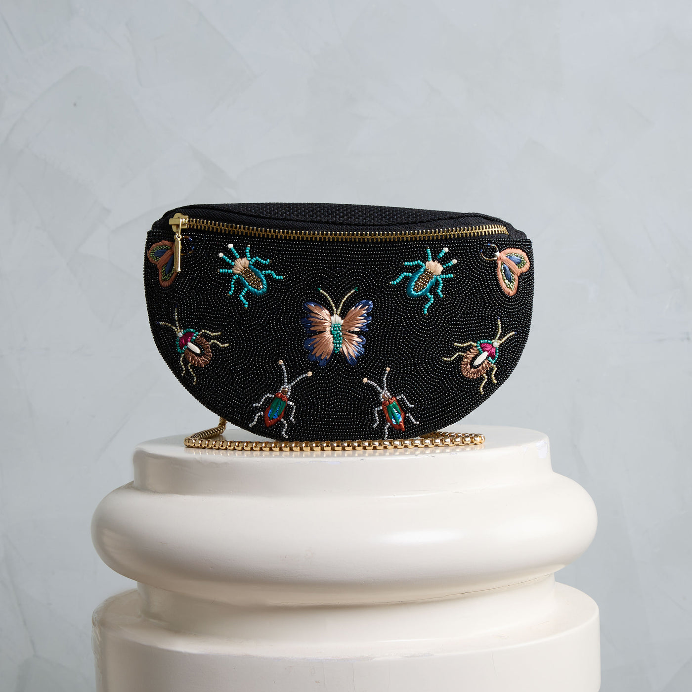 NOMADA love bug beaded embroidered belt bag