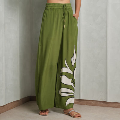 AJE Planetary Silk Drawstring Pant Relaxed