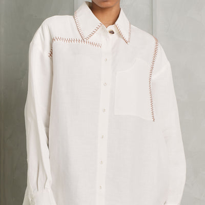 AJE embroidered oversized shirt