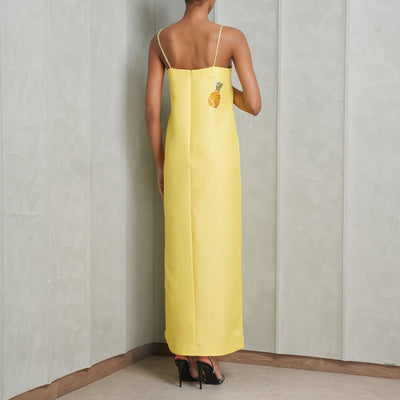 Alémais Diamond Dancer Midi Yellow Dress