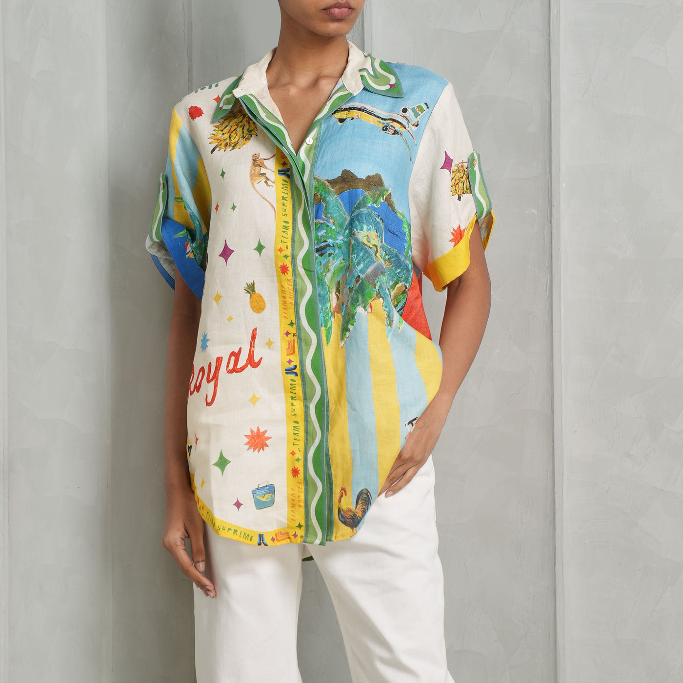 Alémais All Aboard Linen Multicolor Shirt