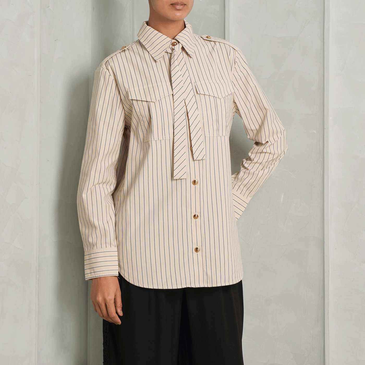 cream beige color shirt le mill