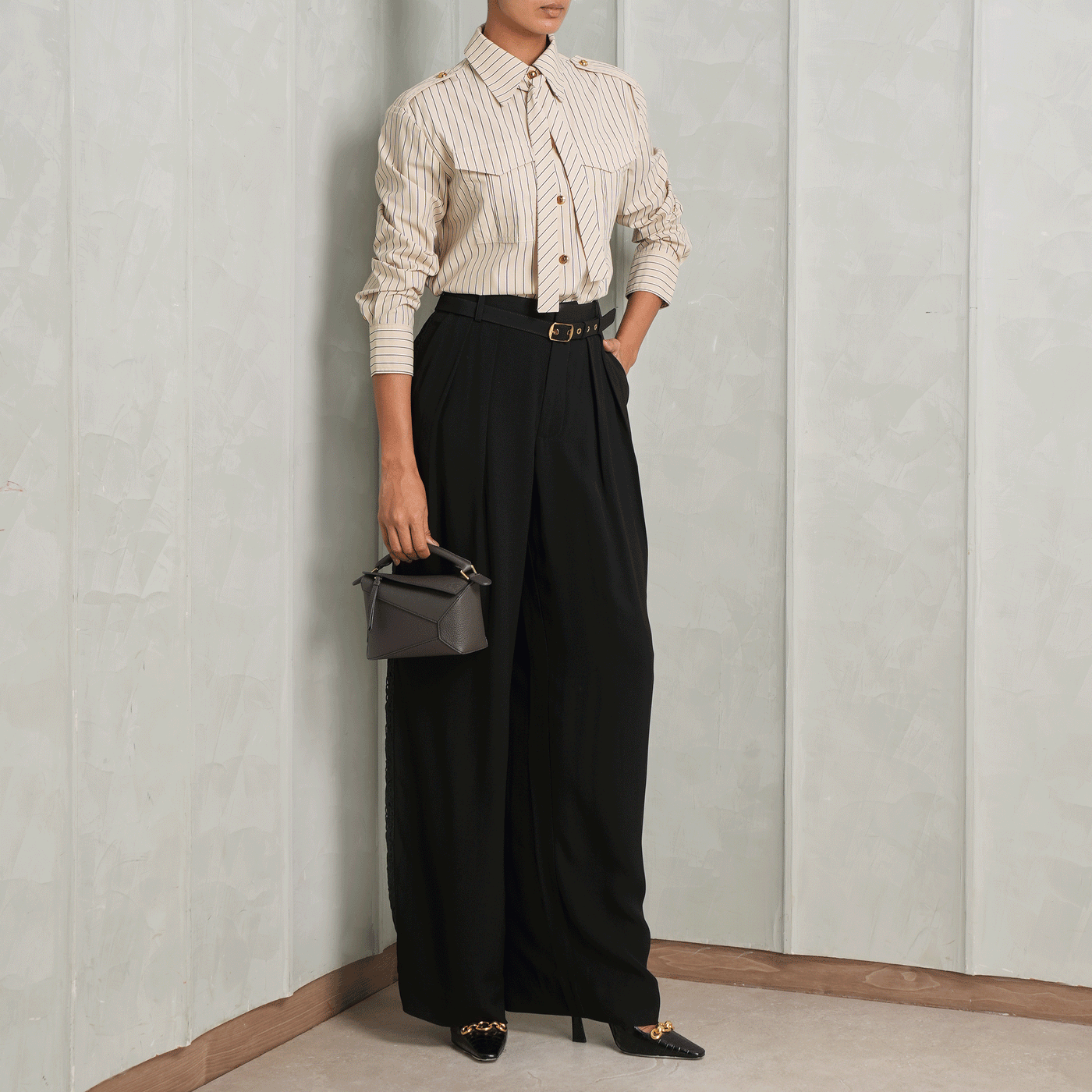 striped shirt beige color Zimmermann le mill