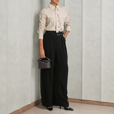 striped shirt beige color Zimmermann le mill