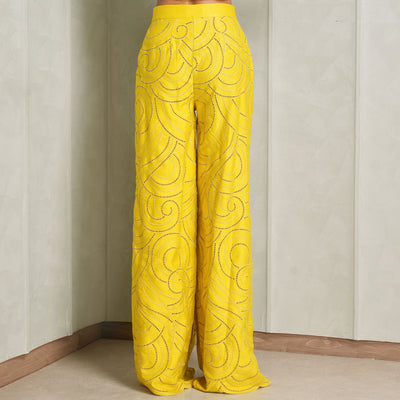cotton yellow pants le mill elie saab 