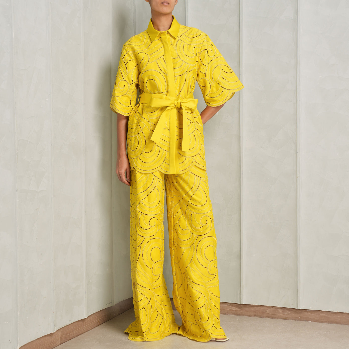 bright yellow cotton shirt