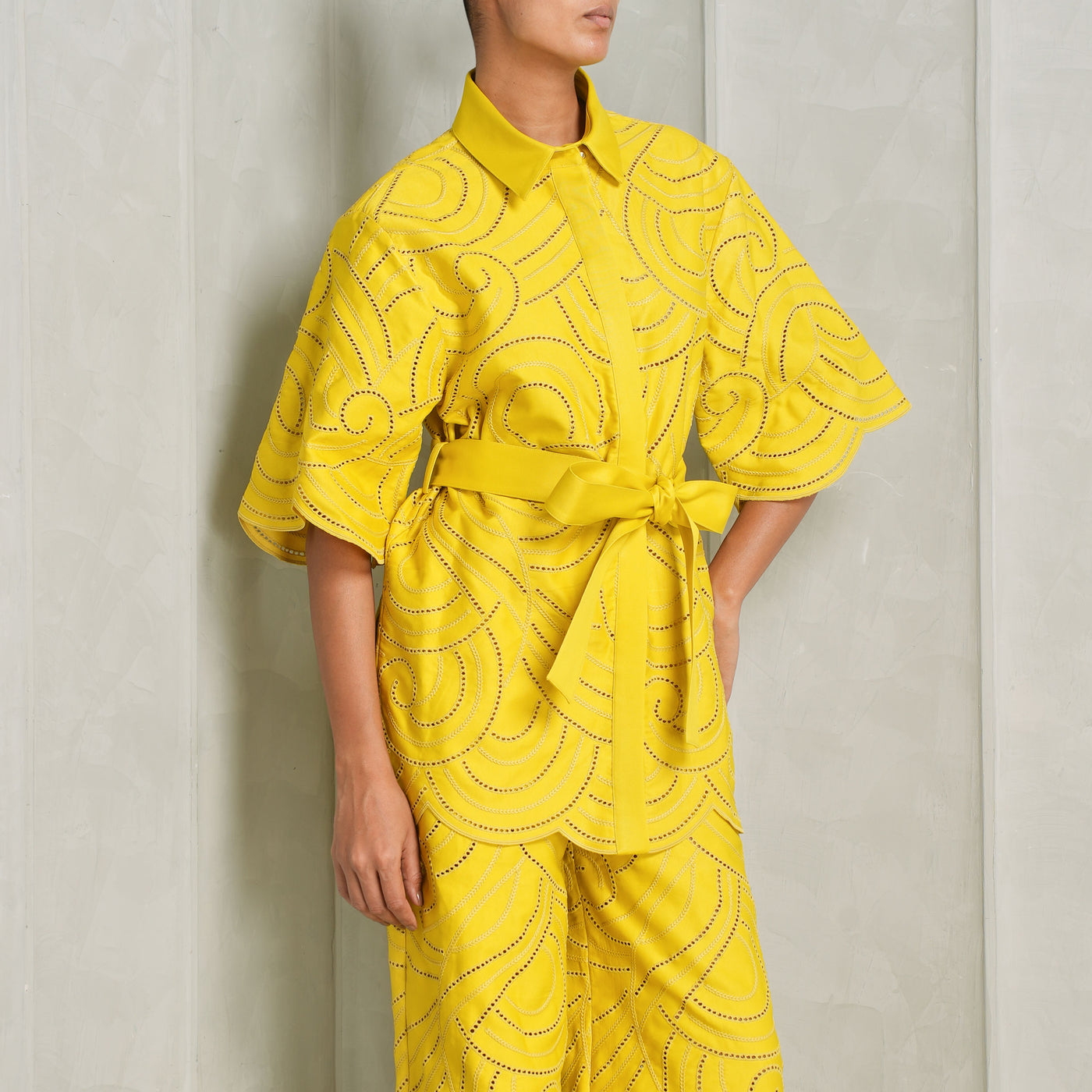 antique yellow shirt at le mill