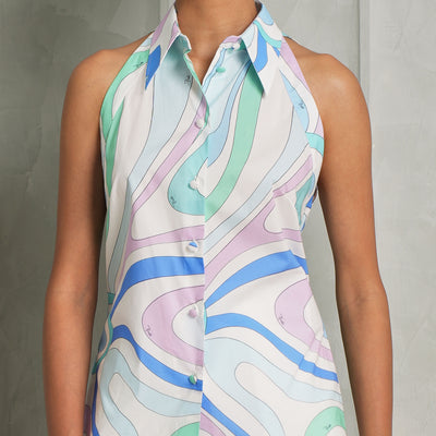 PUCCI Marmo Print Sleeveless Shirt