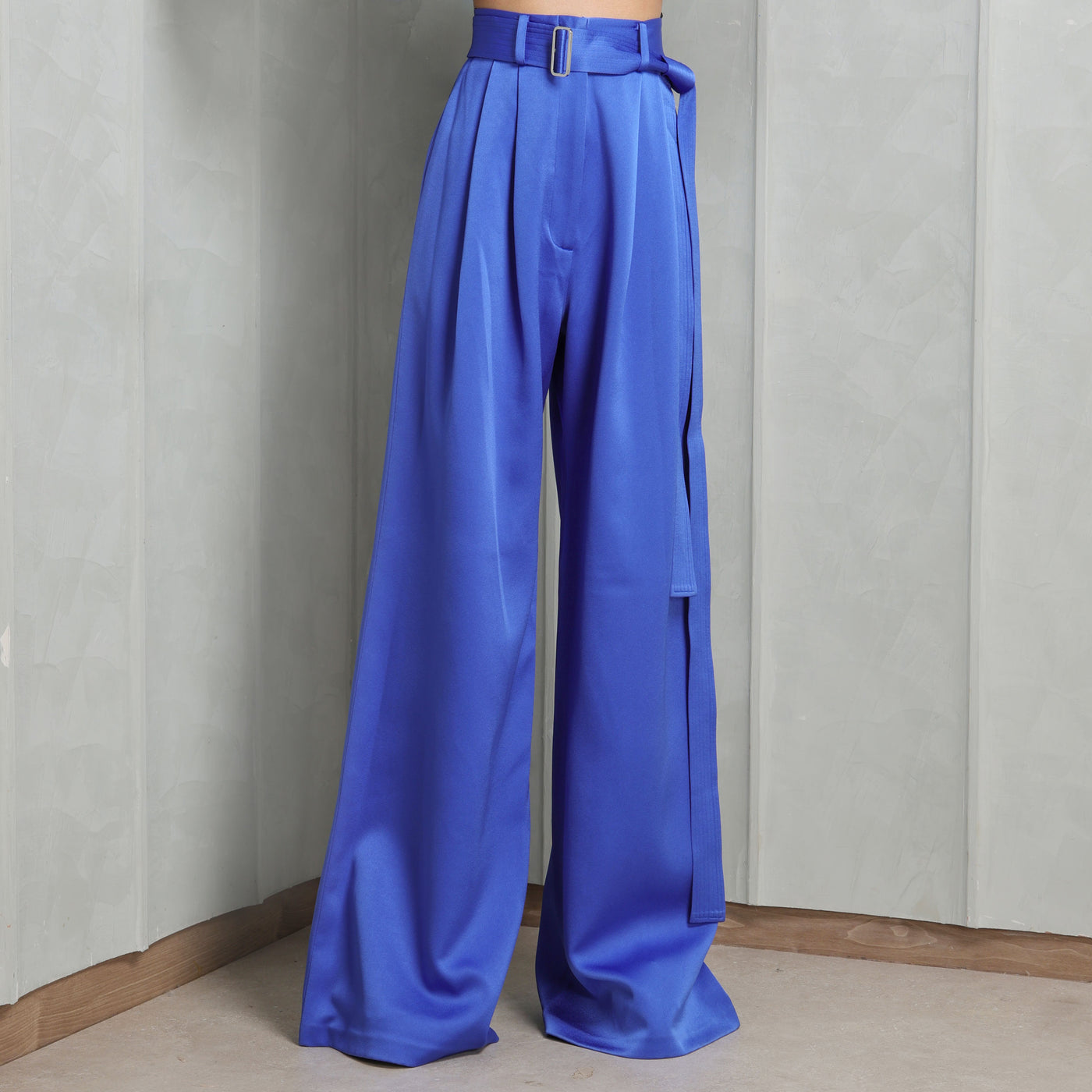 ALEX PERRY belted blue pants