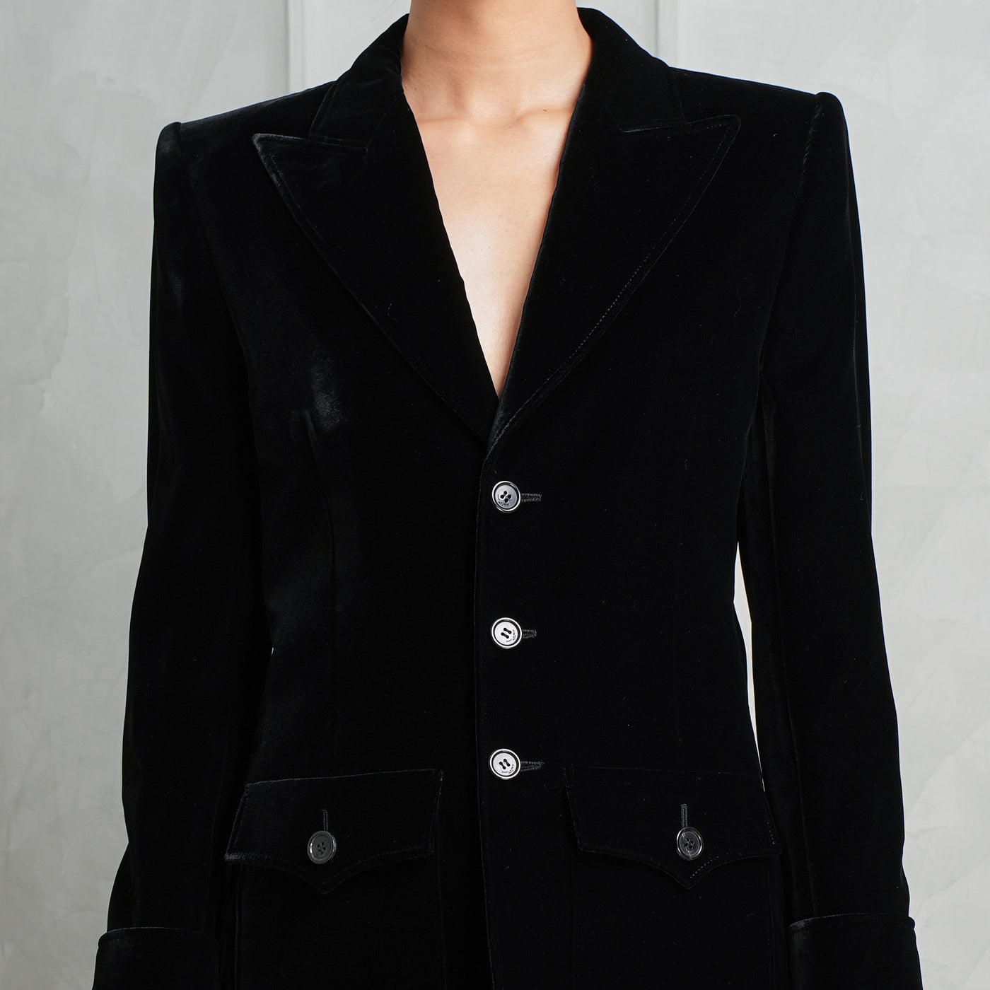 SAINT LAURENT black blend blazer jacket