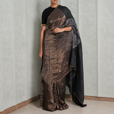 Studio Medium Black Metallic Sari