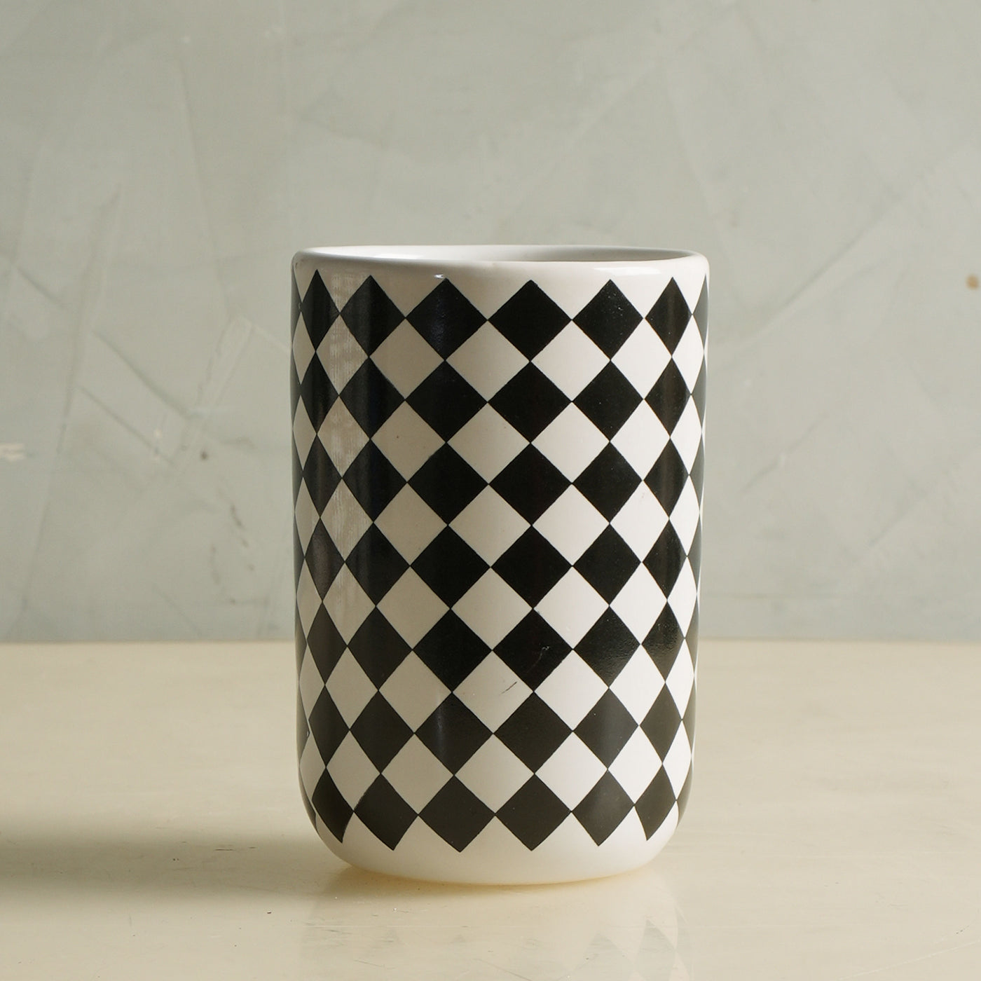 Black Checkered Tumbler