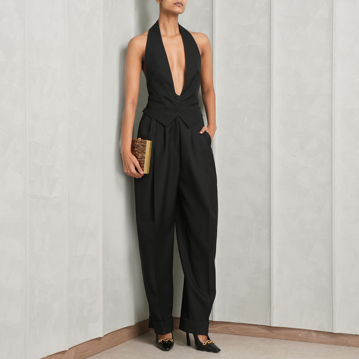 ALEXANDRE VAUTHIER black couture edit jumpsuit