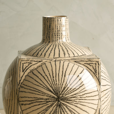 Black Crayon Dual Shape Vase