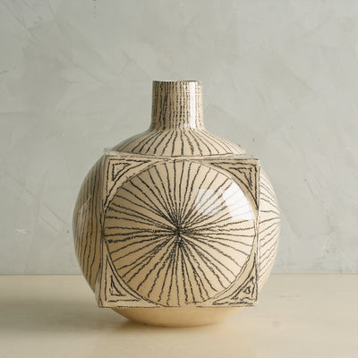 Black Crayon Dual Shape Vase