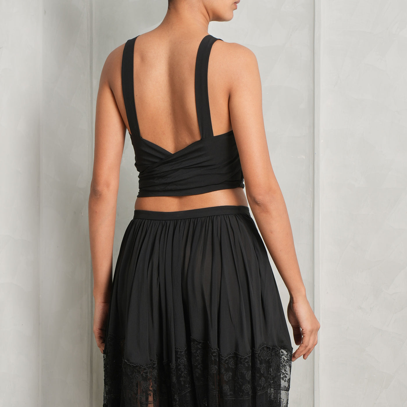 cropped tank tie top chloe