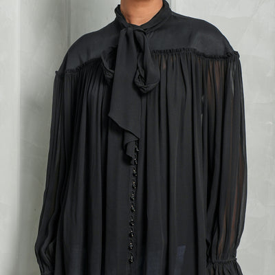 Zimmermann Crush Billow Neck Tie  Blouse