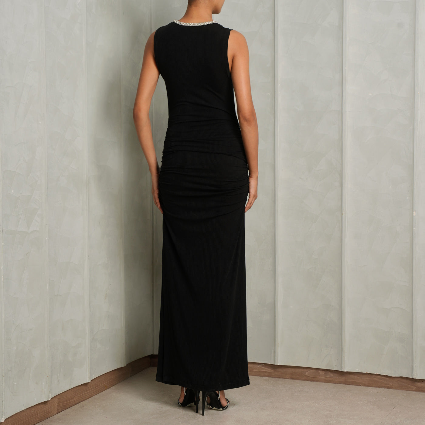 Simkhai Fiamma Black Mid Dress