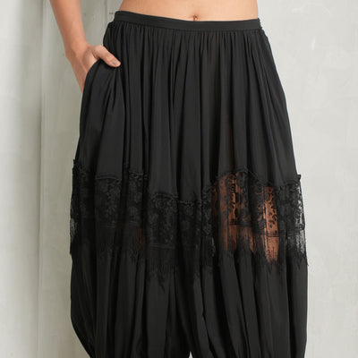 fluid pleated pants lace chloe